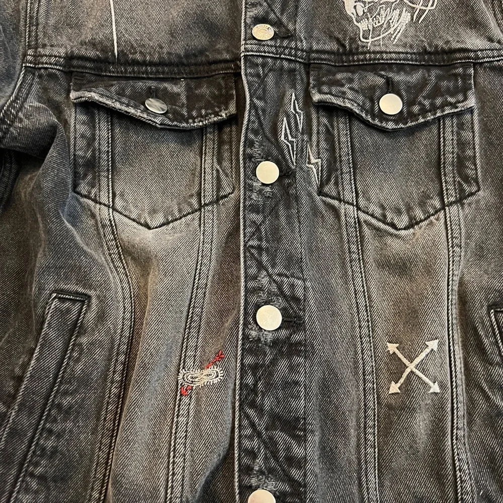 Guess Los Angeles Dillon Deconstructed Denim Jacket - size L​ - Picture 4 of 12